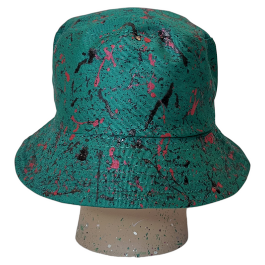 Green Splatter Bucket Hat