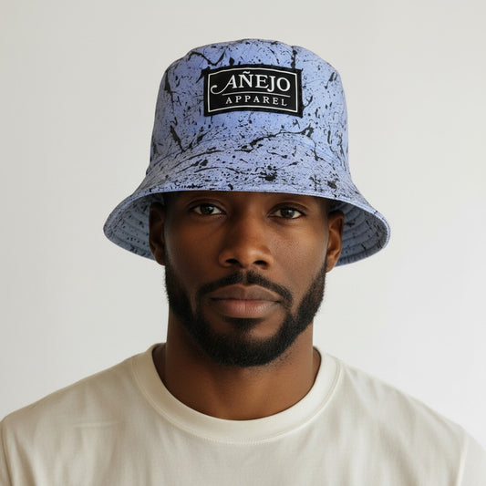Powder Blue Splatter Bucket Hat
