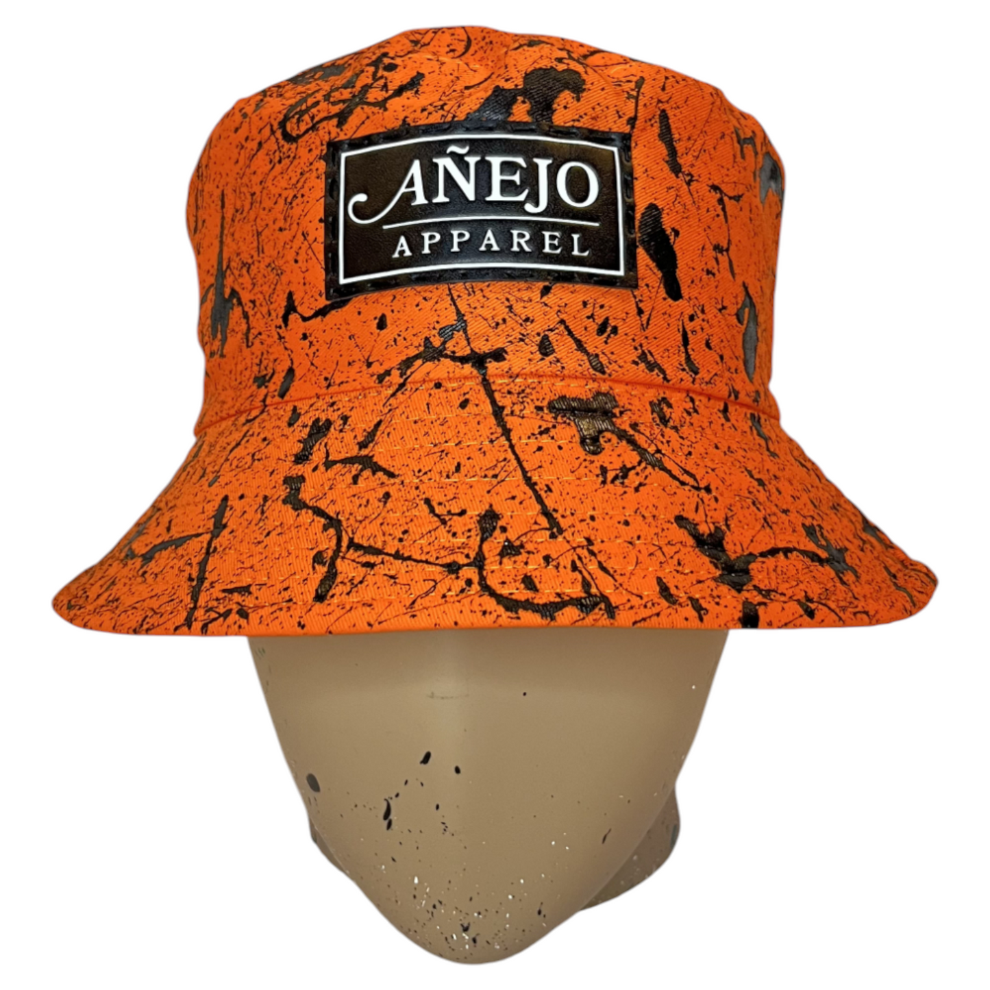 Orange Splatter Bucket Hat