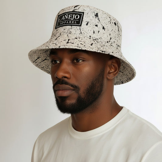 Beige Splatter Bucket Hat