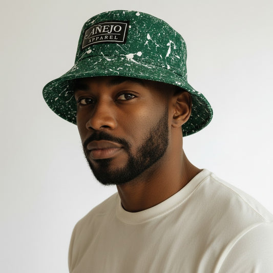 Green Splatter Bucket Hat