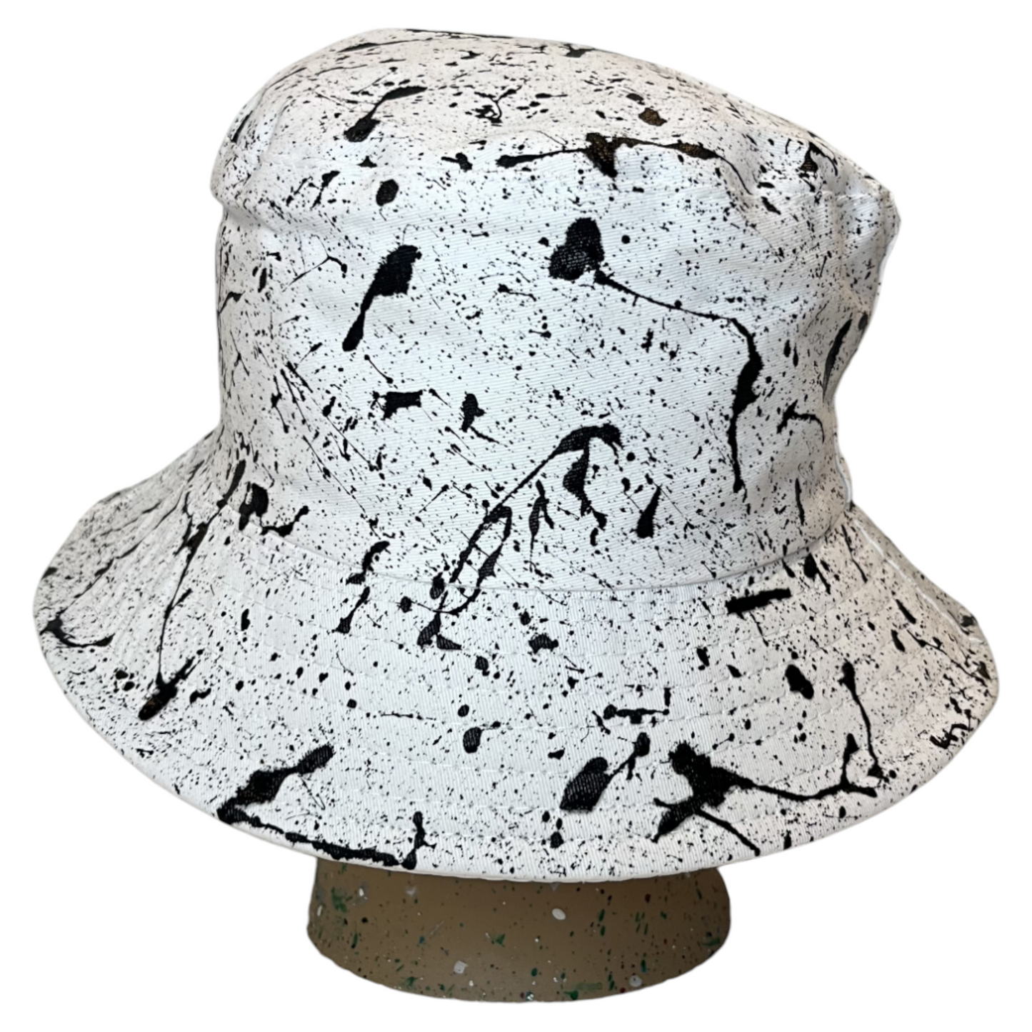 White Splatter Bucket Hat