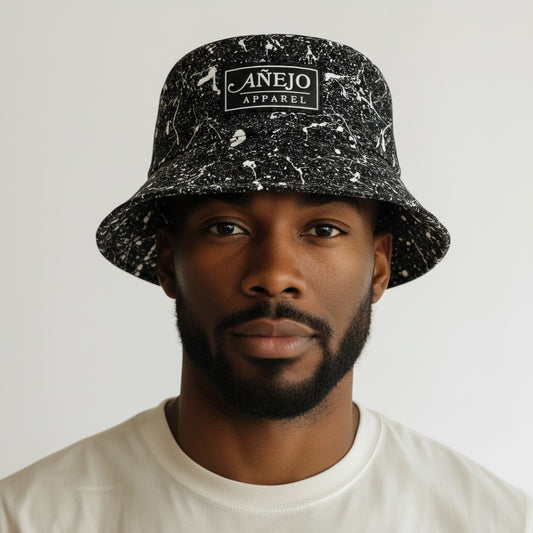 Black Splatter Bucket Hat