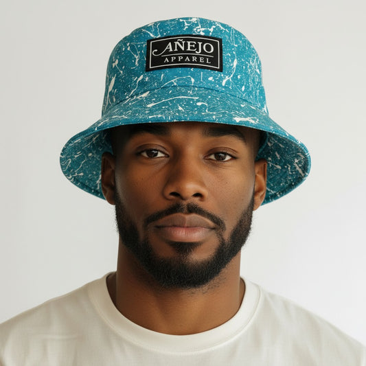 Aqua Splatter Bucket Hat