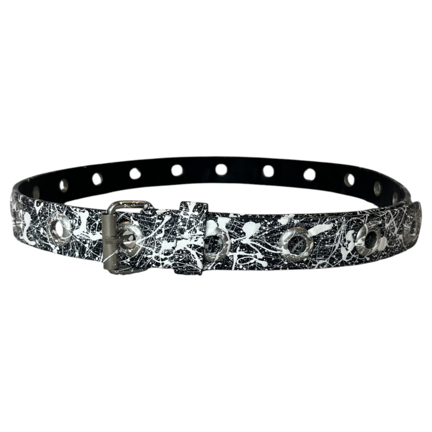 Black & White Splatter Belt
