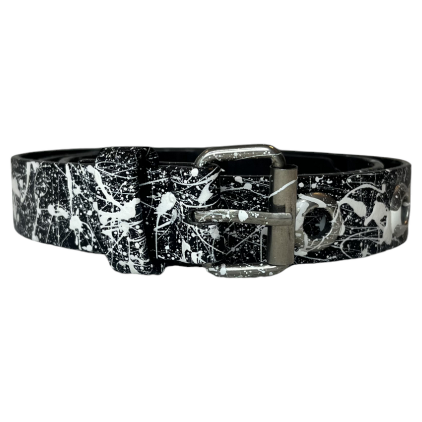 Black & White Splatter Belt