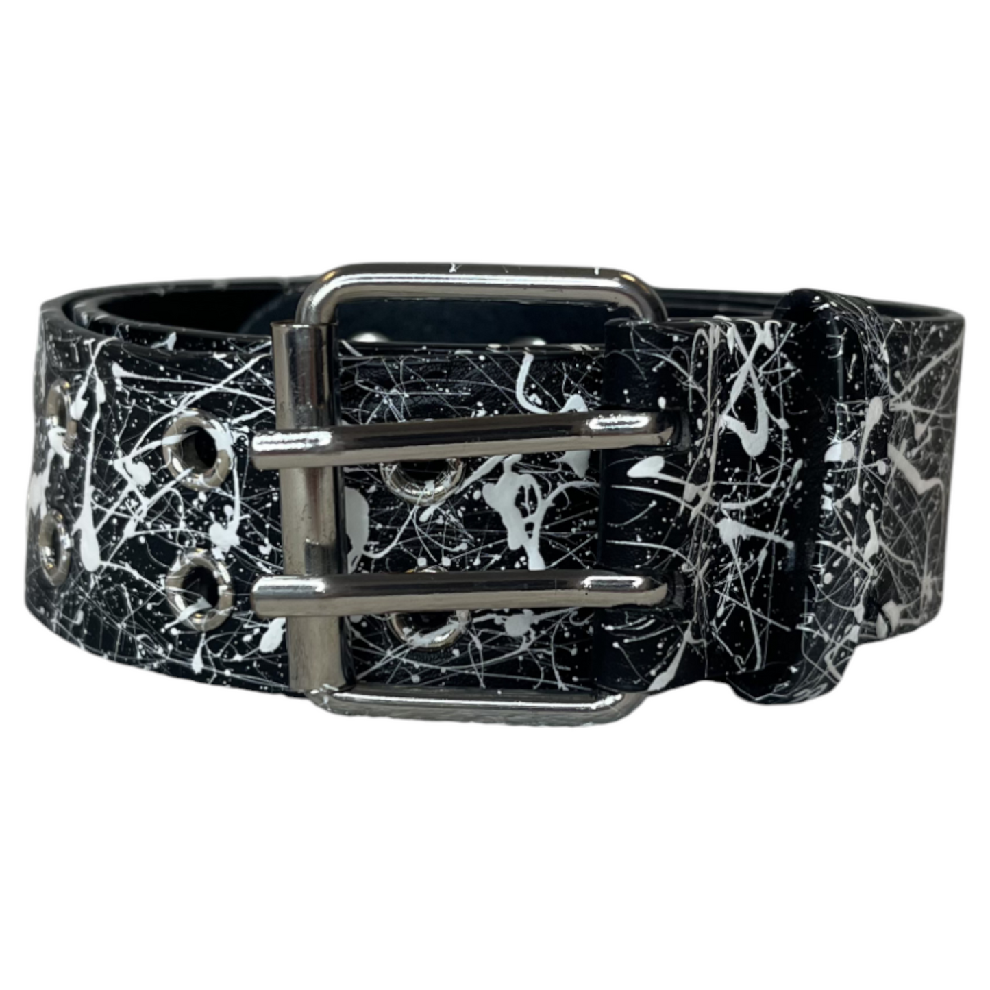 Black & White Splatter Belt