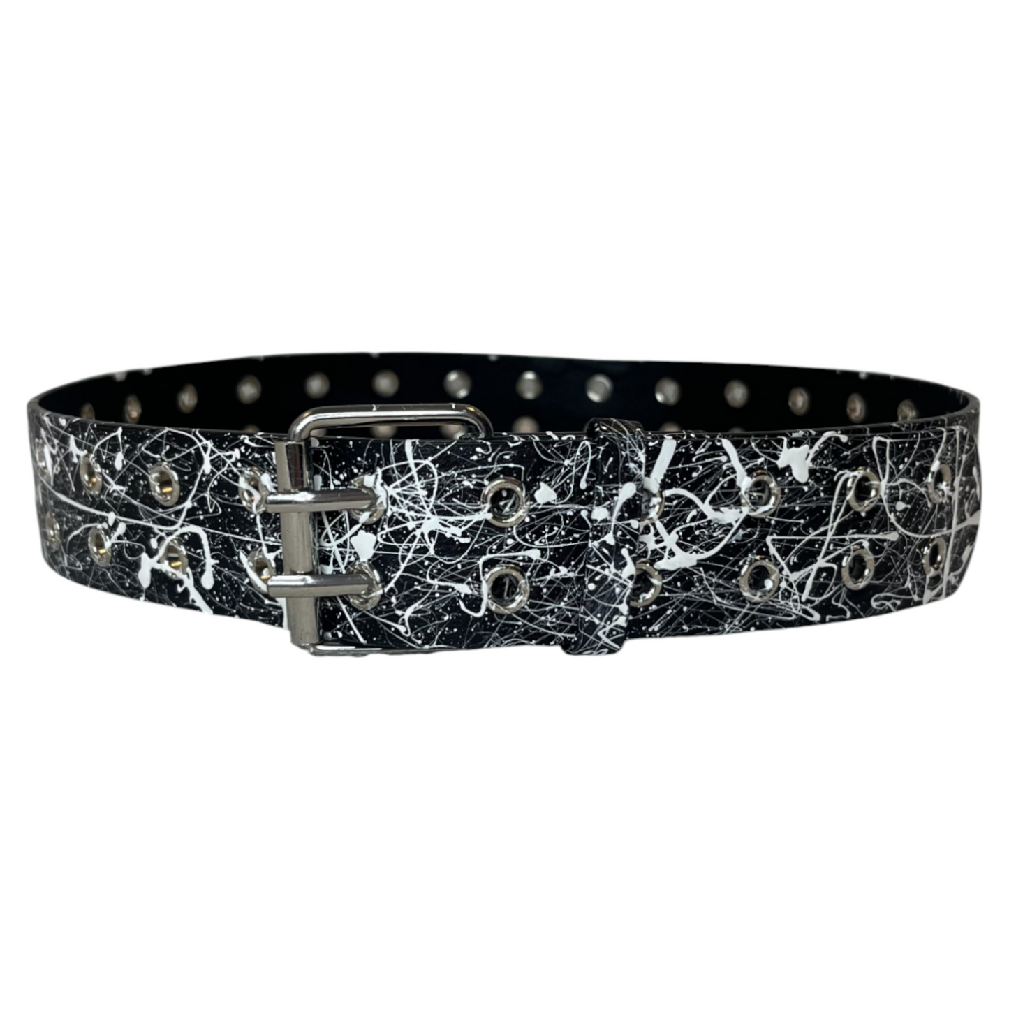 Black & White Splatter Belt