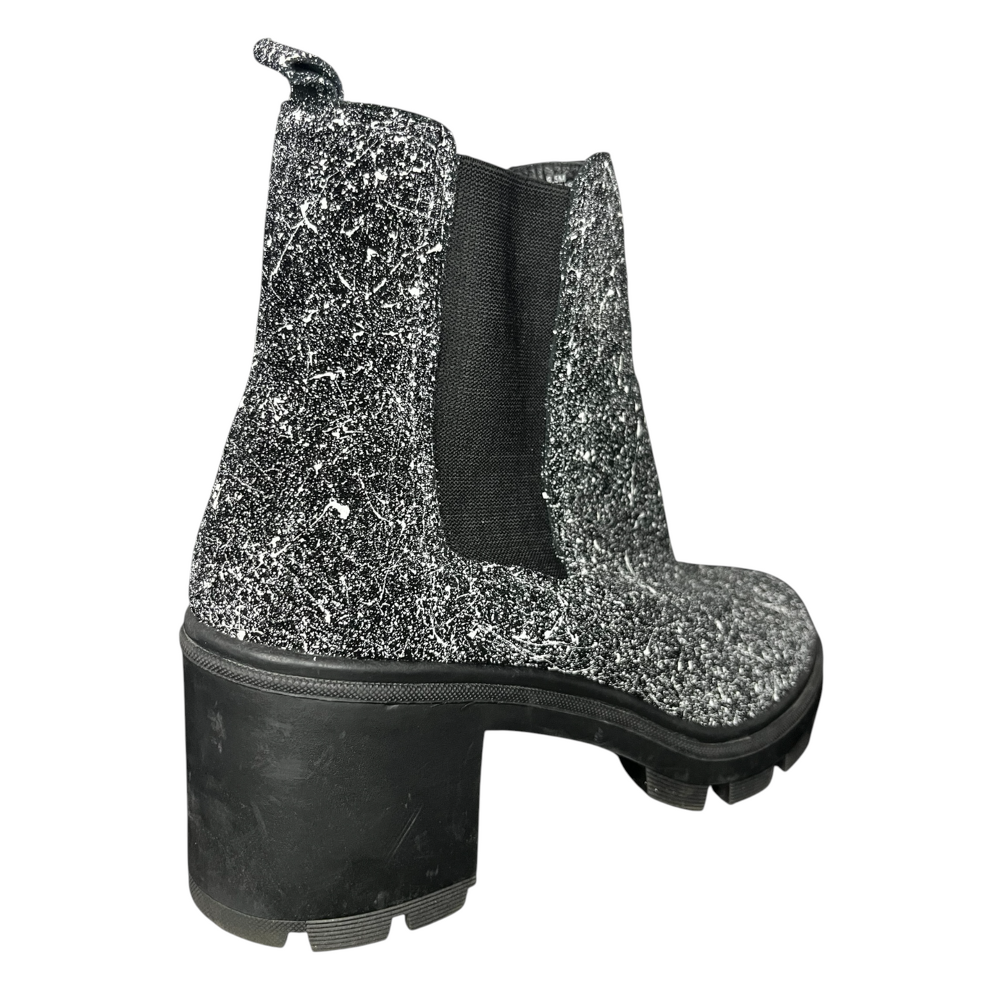 Black & White Splatter Boots - Size W9.5