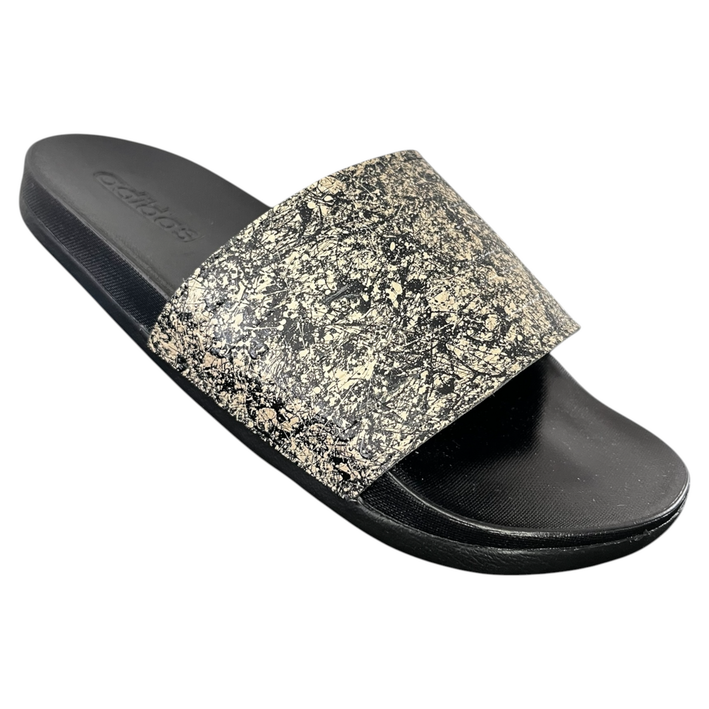 Tan & Black Splatter Slides - Size M10|W11