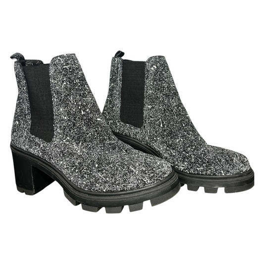 Black & White Splatter Boots - Size W9.5