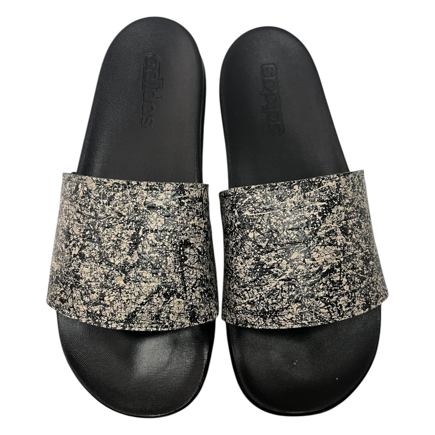 Tan & Black Splatter Slides - Size M10|W11