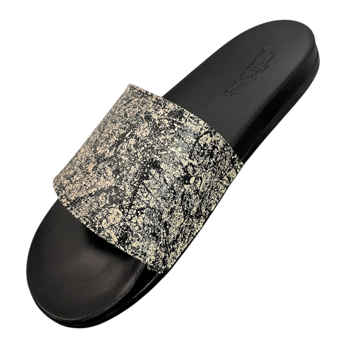 Tan & Black Splatter Slides - Size M10|W11