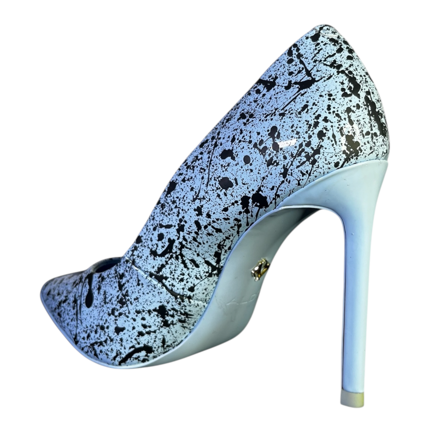 Blue & Black Splatter Heels - Size W5