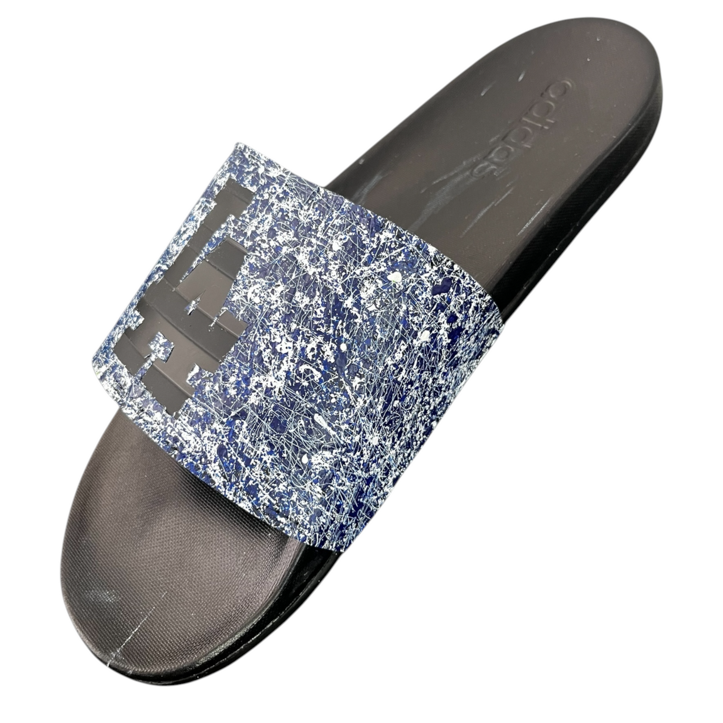 Dodger Blue Splatter Slides - Size M10|W11