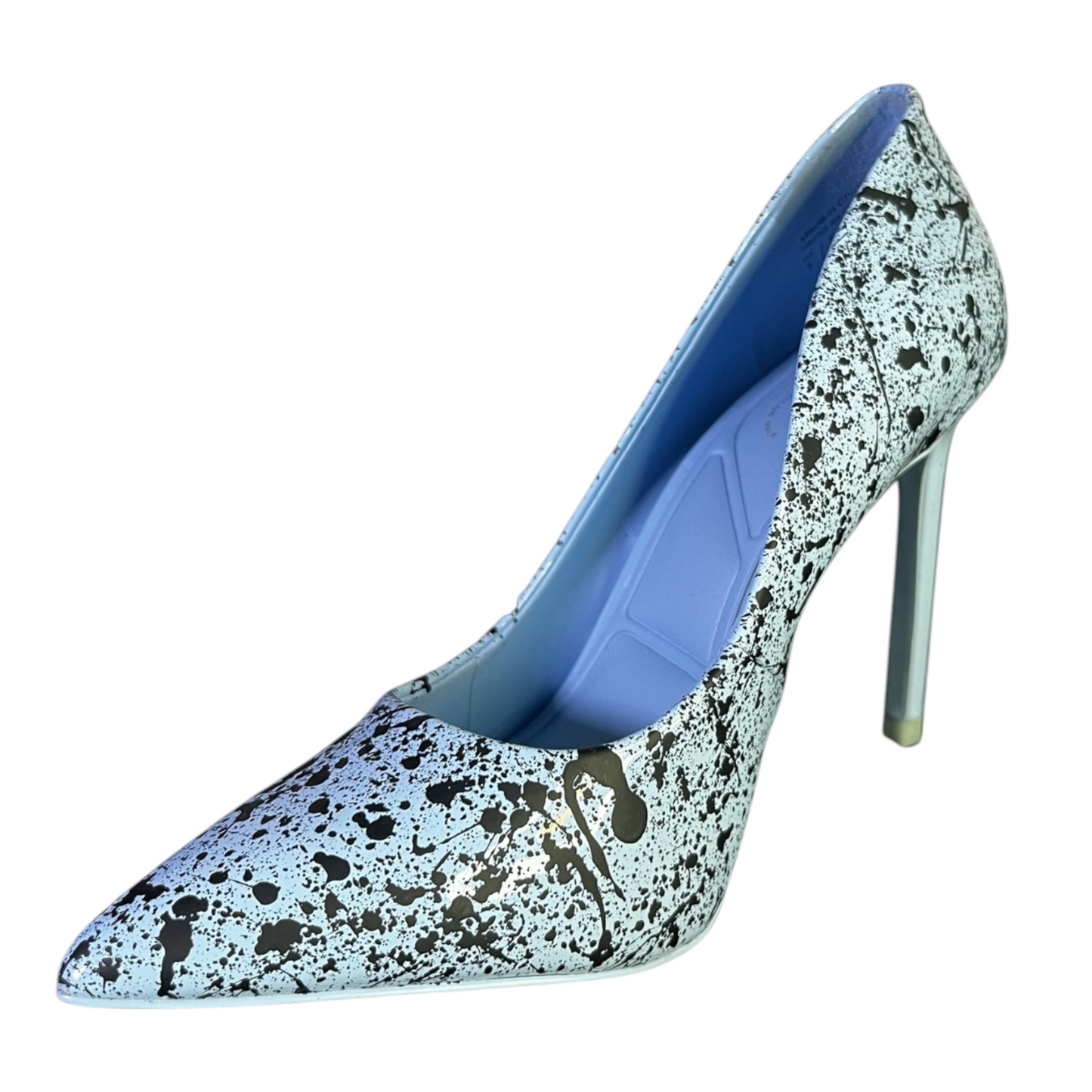 Blue & Black Splatter Heels - Size W5