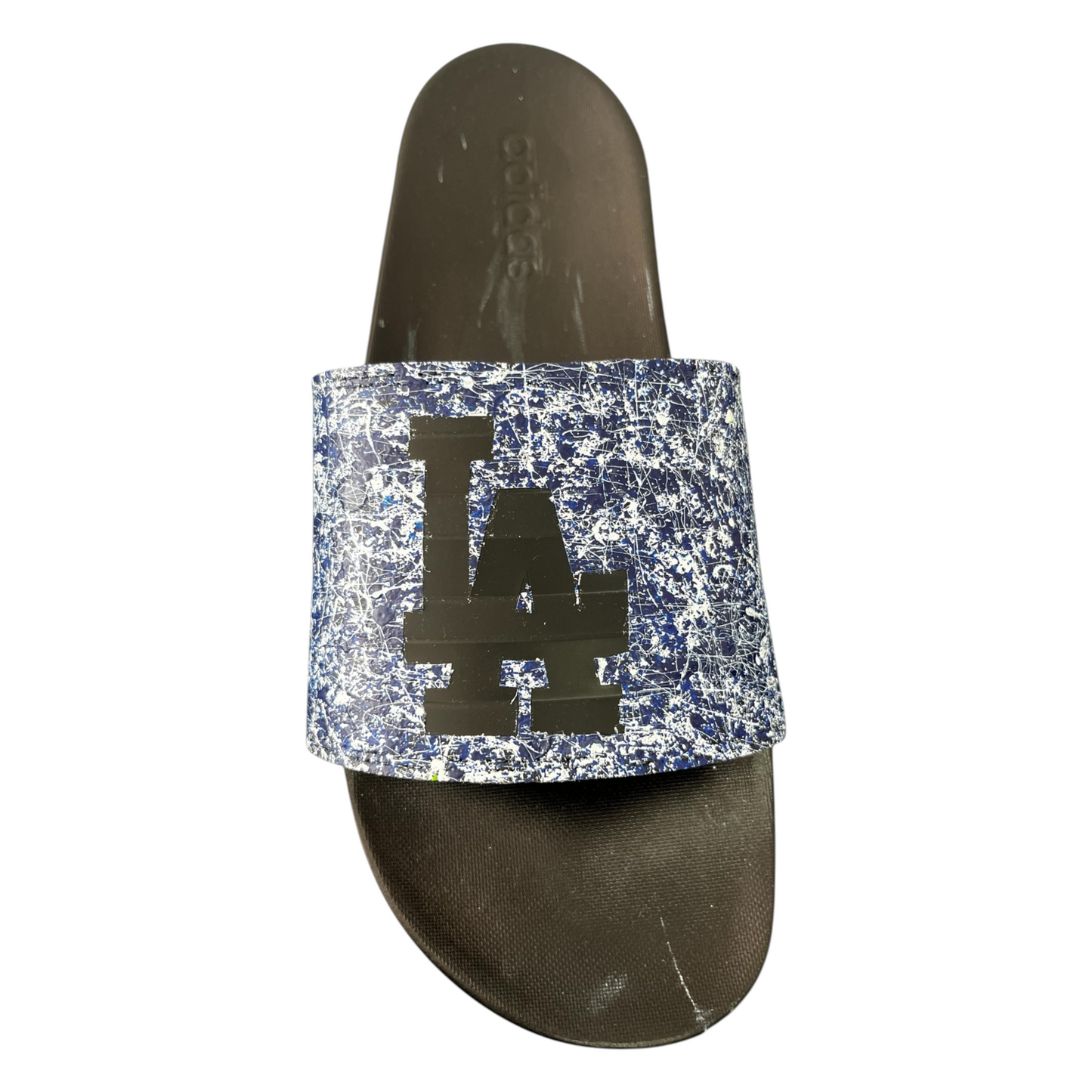 Dodger Blue Splatter Slides - Size M10|W11