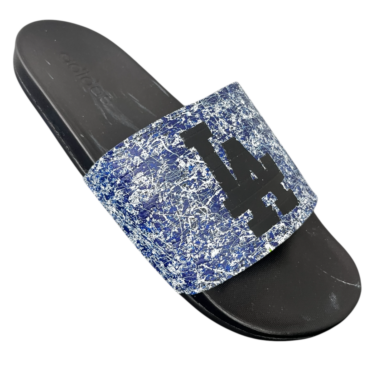 Dodger Blue Splatter Slides - Size M10|W11