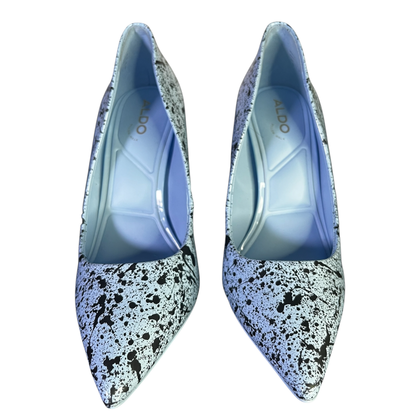 Blue & Black Splatter Heels - Size W5