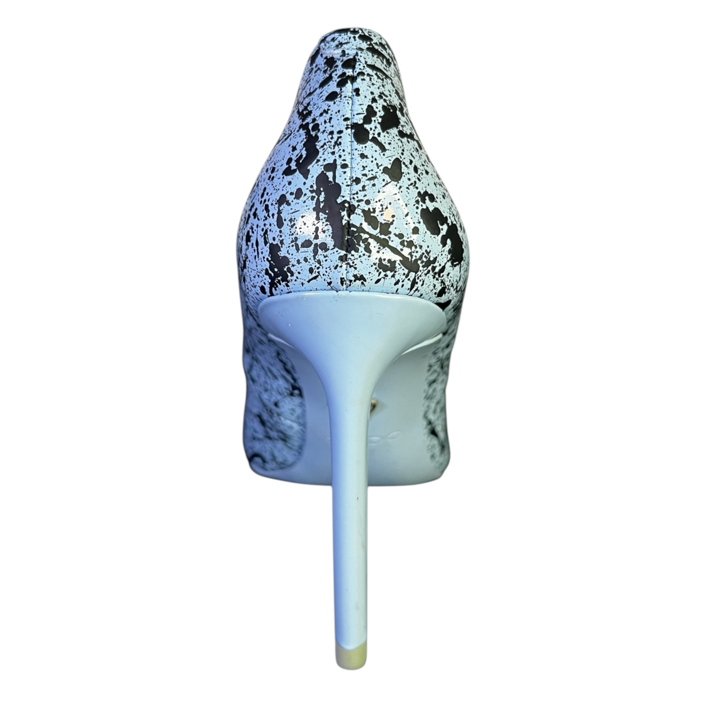 Blue & Black Splatter Heels - Size W5