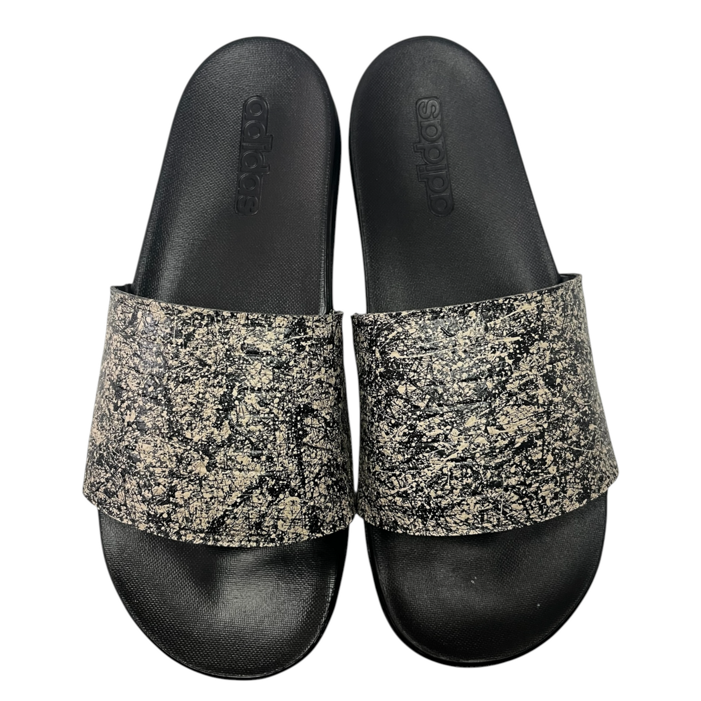 Tan & Black Splatter Slides - Size M9|W10