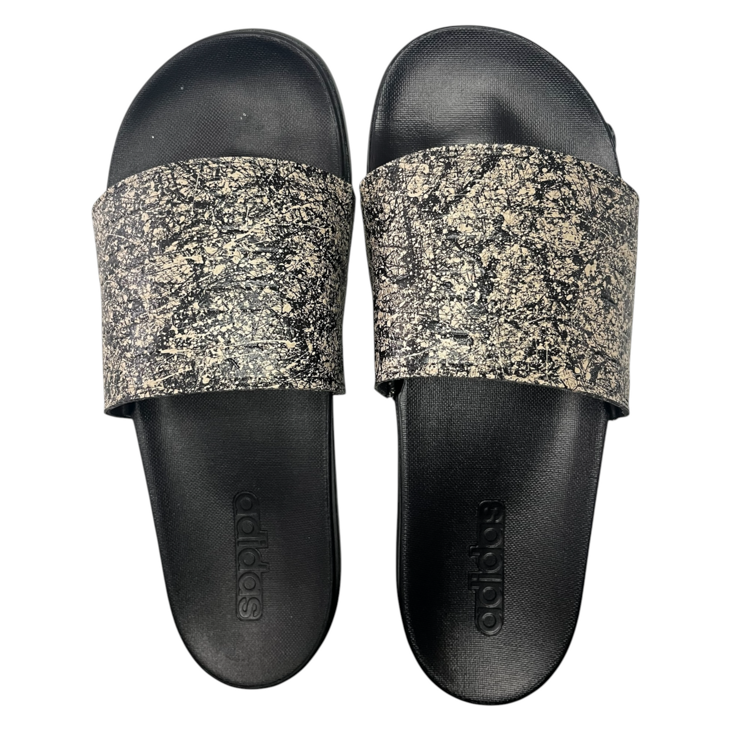 Tan & Black Splatter Slides - Size M9|W10