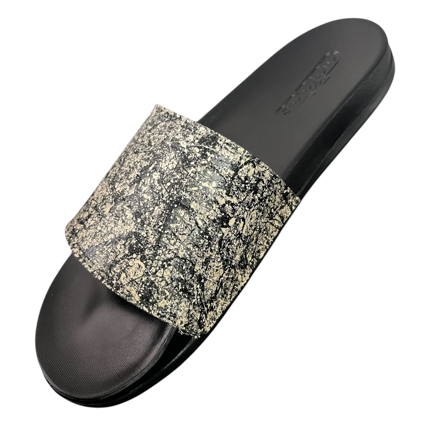 Tan & Black Splatter Slides - Size M9|W10