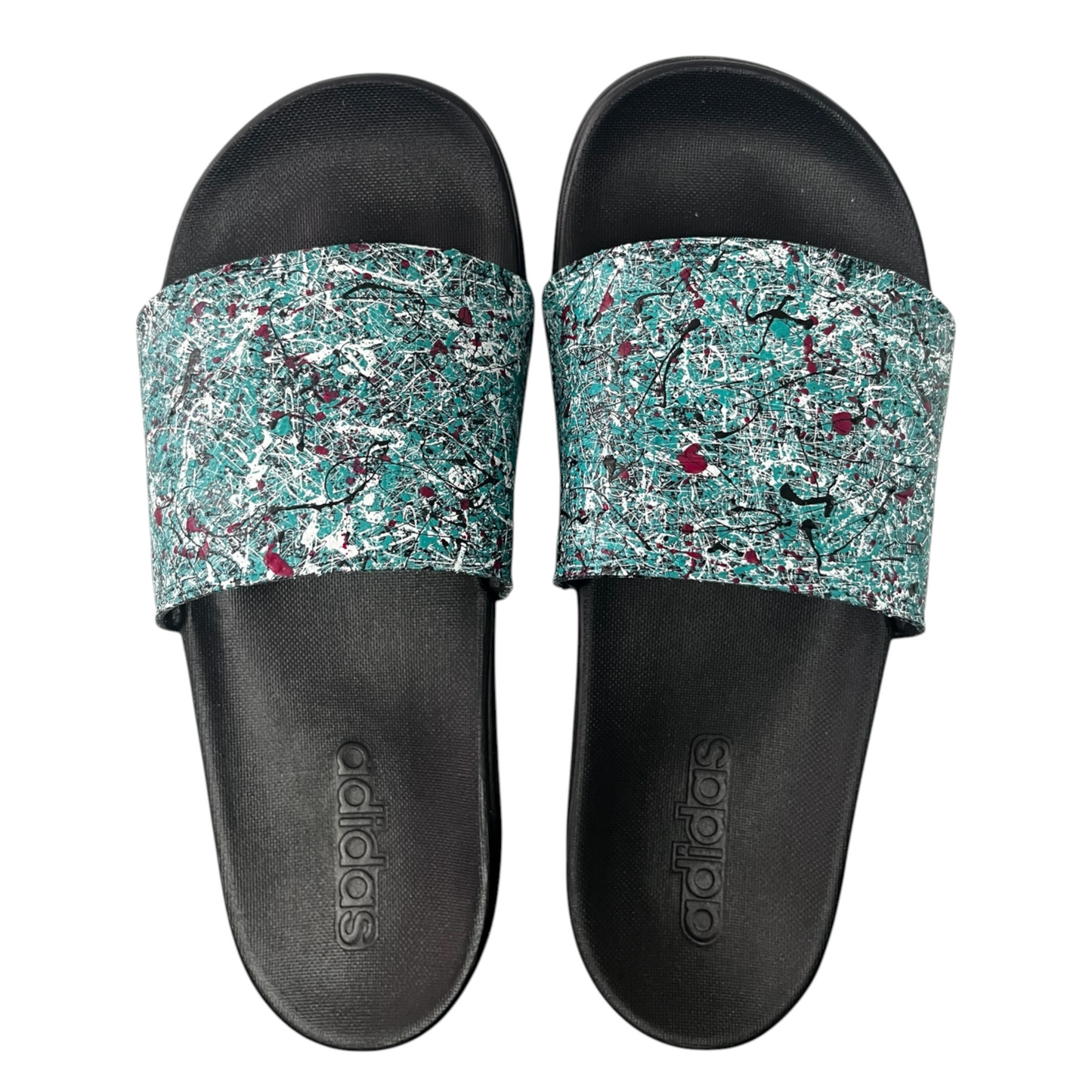 Aqua Splatter Slides - Size M6|W7