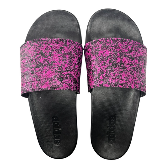 Pink & Black Splatter Slides - Size M7|W8