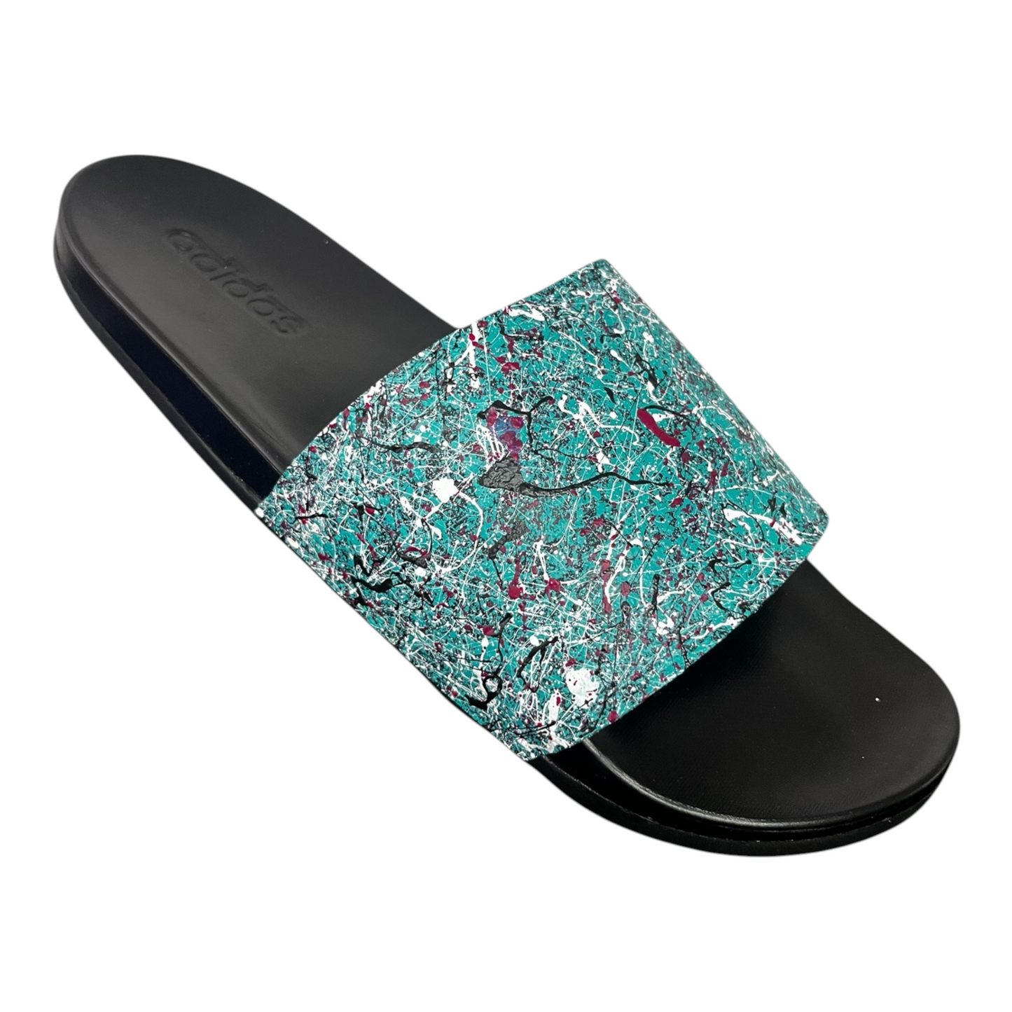 Aqua Splatter Slides - Size M13|W14