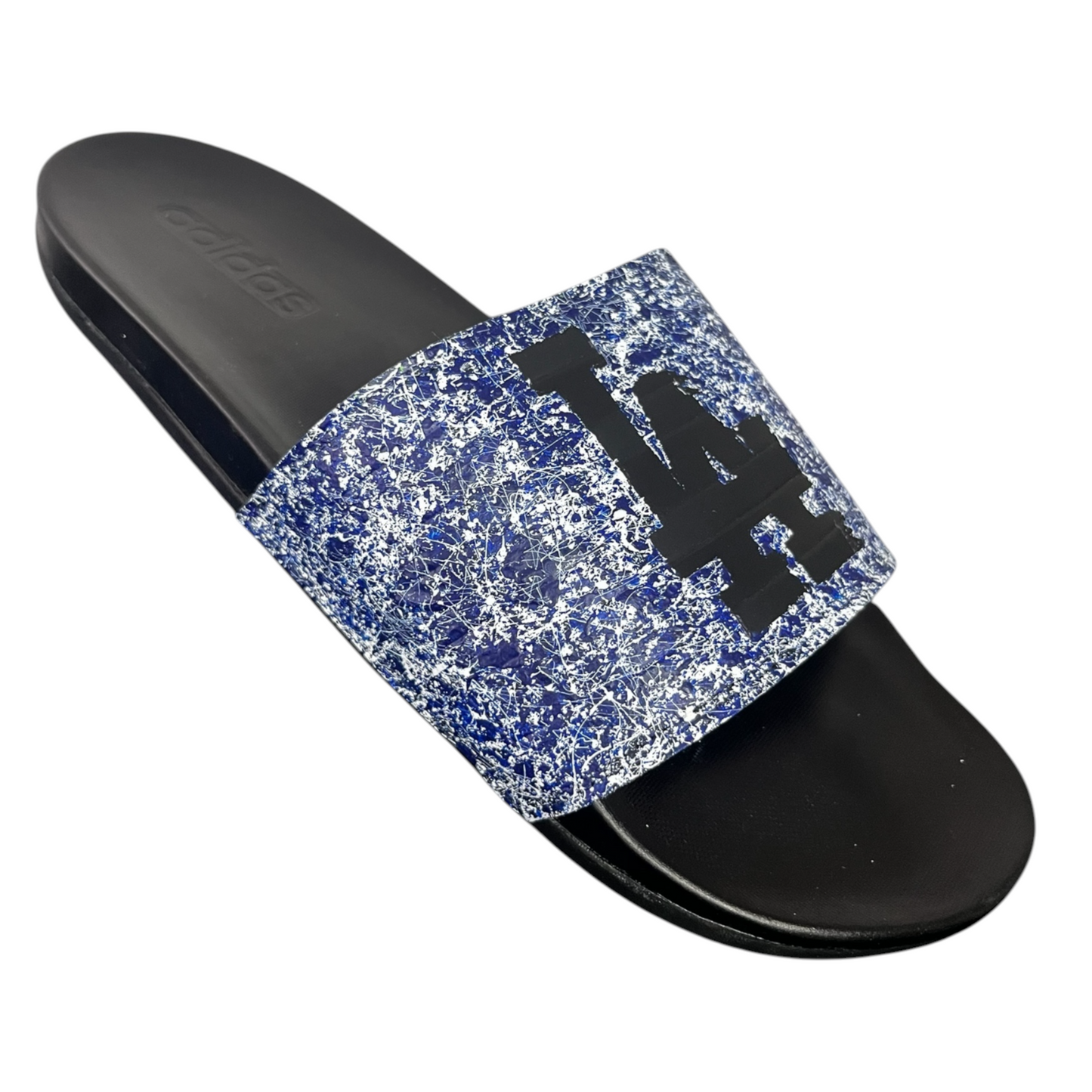 Dodger Blue Splatter Slides - Size M13|W14