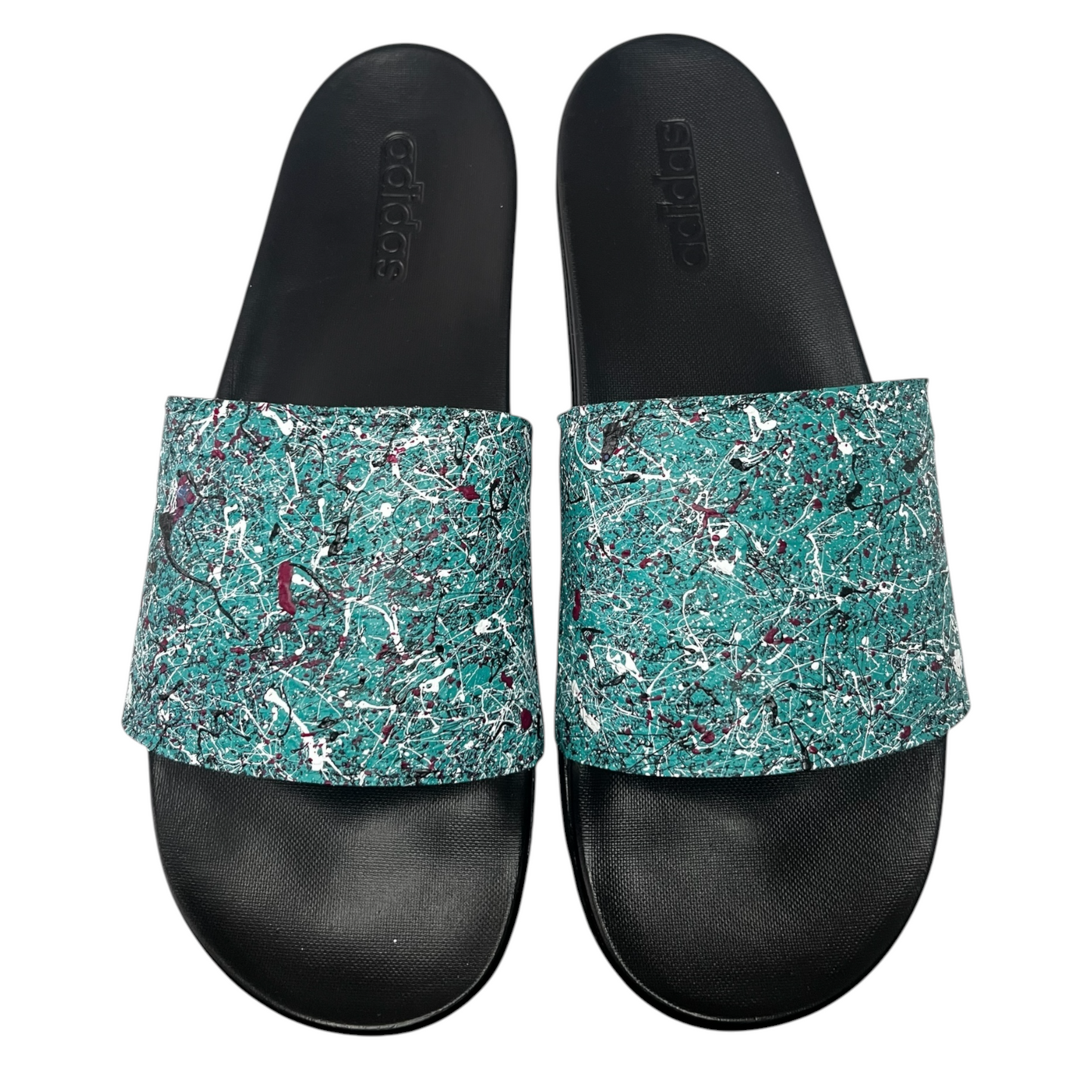 Aqua Splatter Slides - Size M13|W14