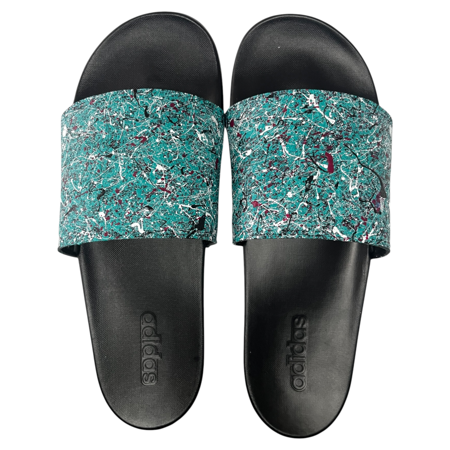 Aqua Splatter Slides - Size M13|W14