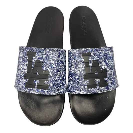 Dodger Blue Splatter Slides - Size M13|W14