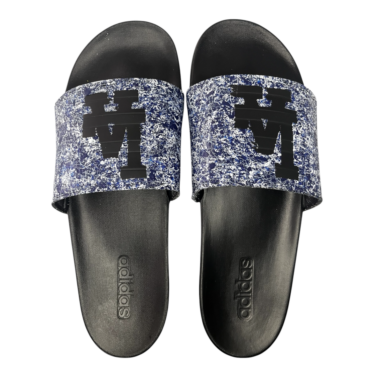 Dodger Blue Splatter Slides - Size M13|W14