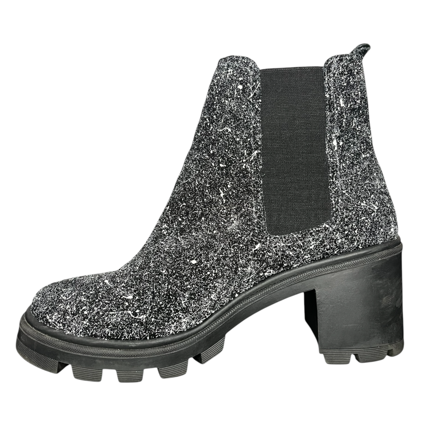 Black & White Splatter Boots - Size W9.5