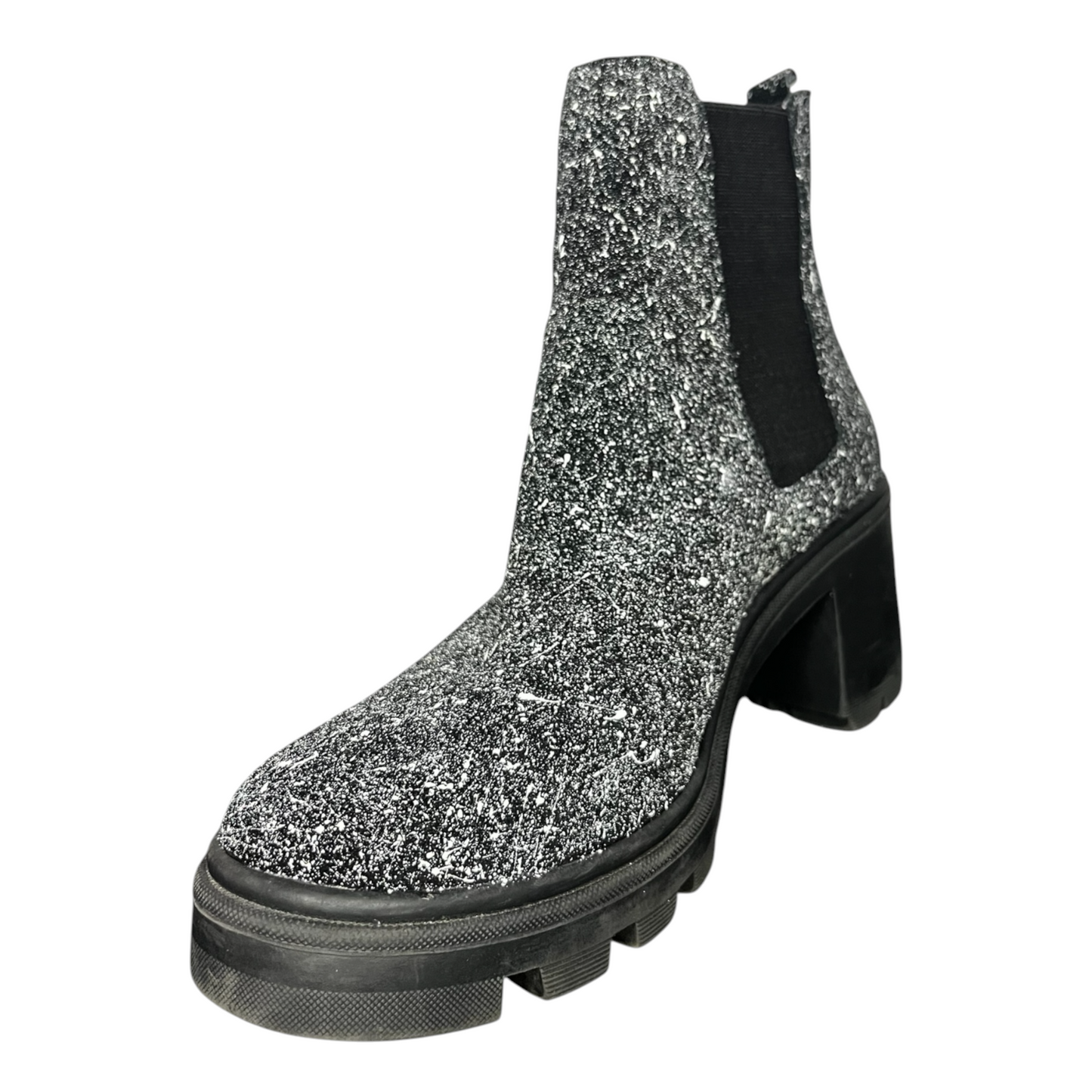 Black & White Splatter Boots - Size W9.5