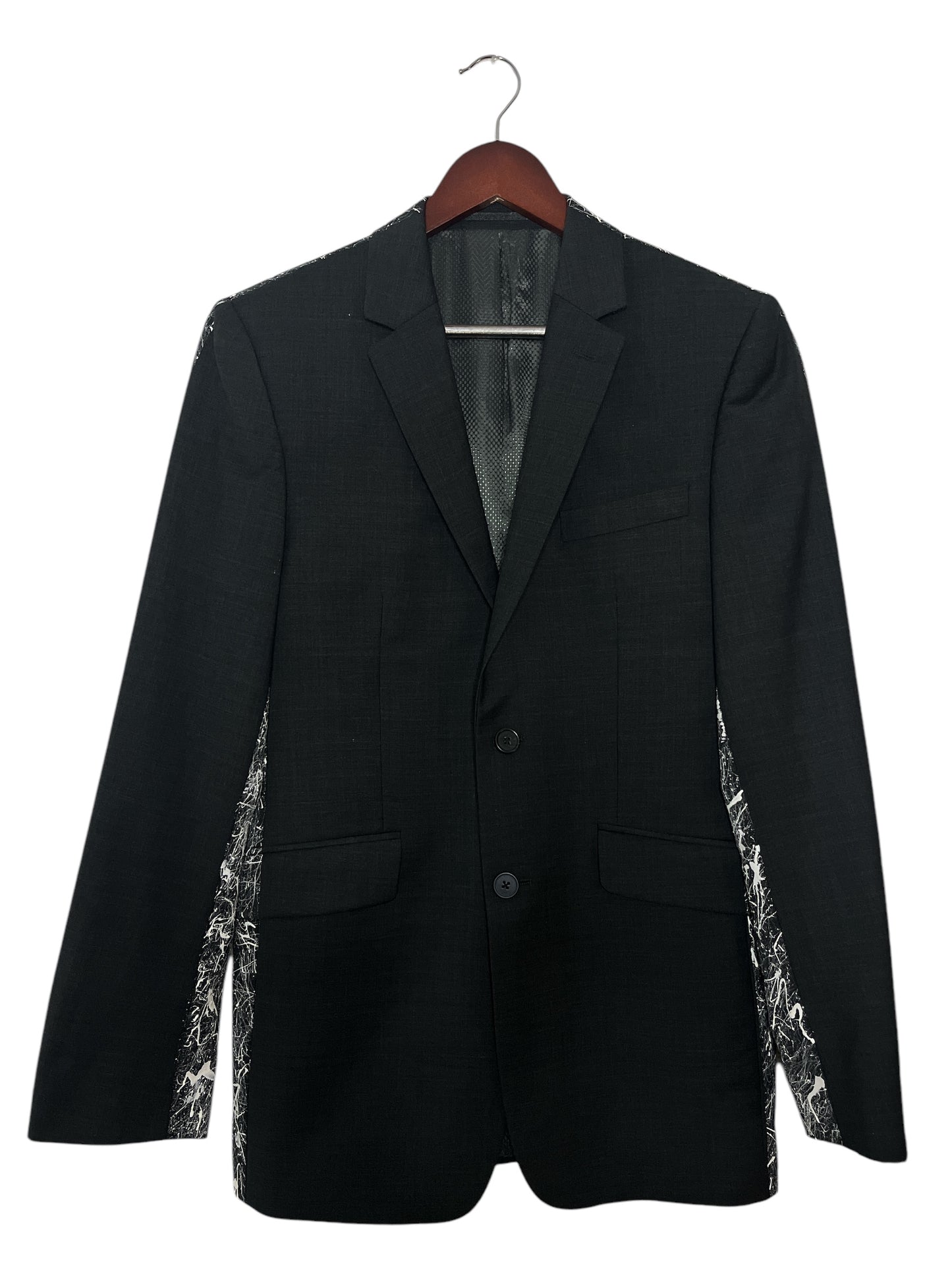 Back Half Splatter Paint Suit Jacket & Slacks 'Business in the Front Party in the Back'