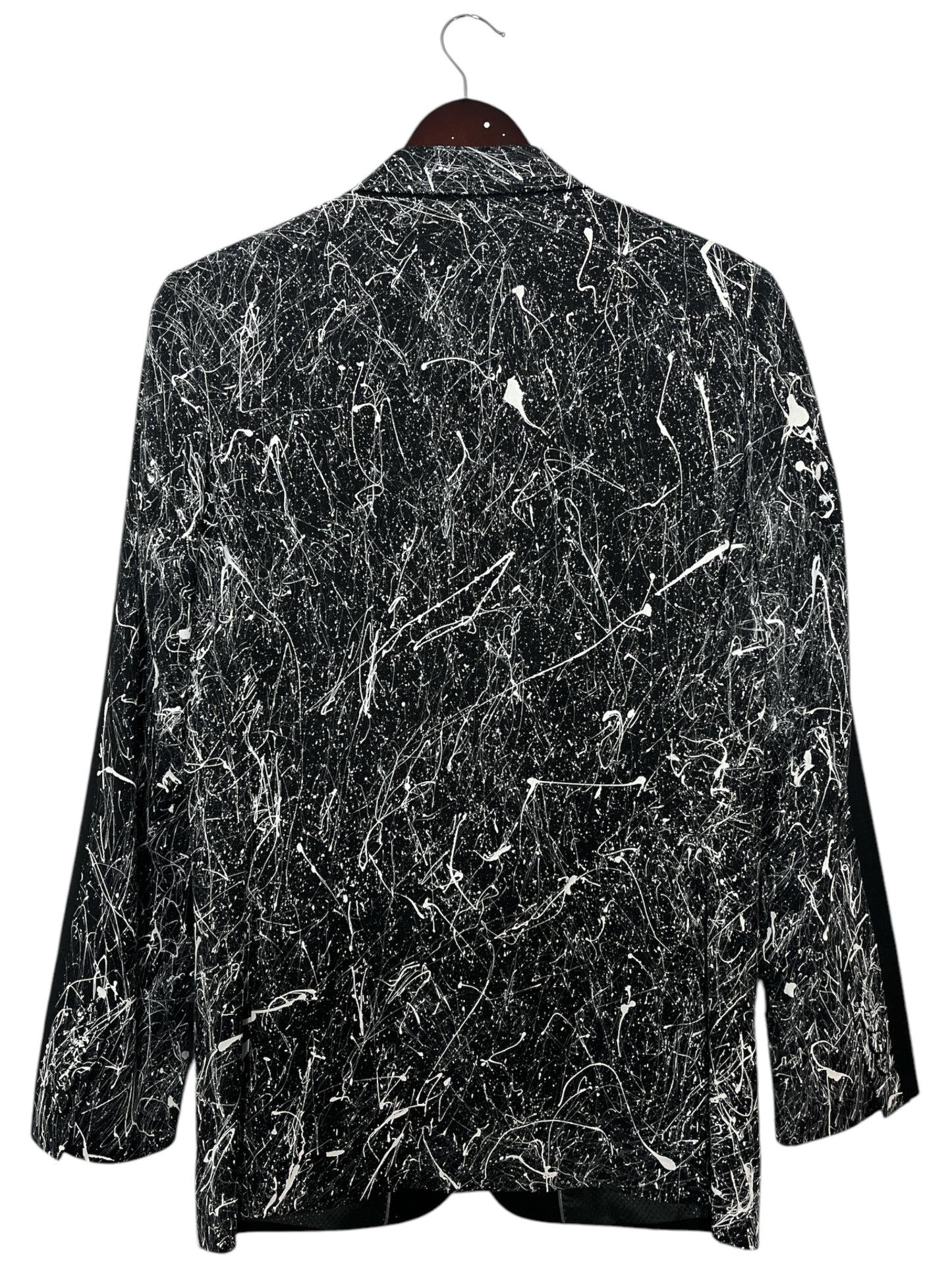 Back Half Splatter Paint Suit Jacket & Slacks 'Business in the Front Party in the Back'