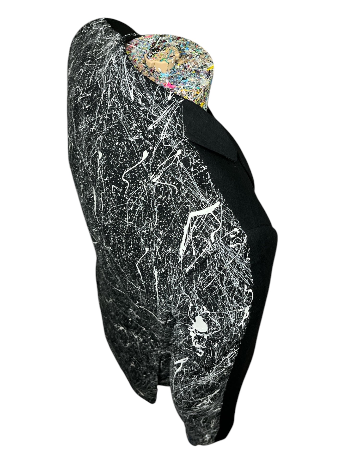 Back Half Splatter Paint Suit Jacket & Slacks 'Business in the Front Party in the Back'