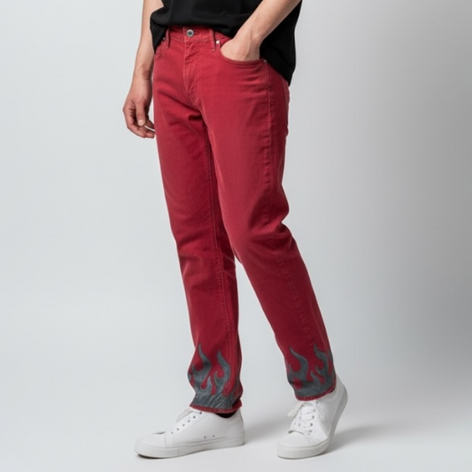 Red Flame Pants (33 x 32)